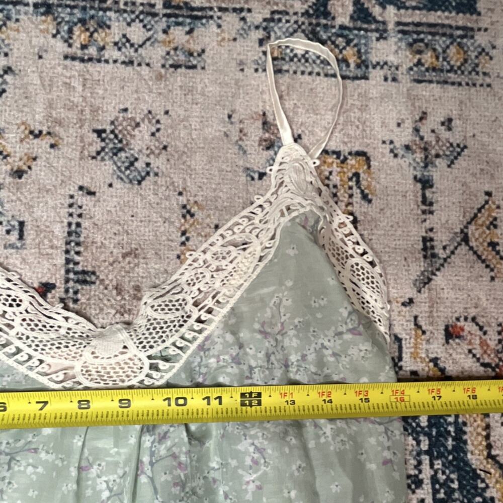 Anthropologie Papinelle Cheri Blossom Maxi Nightgown Silk Cotton Large $109 - Picture 6 of 9